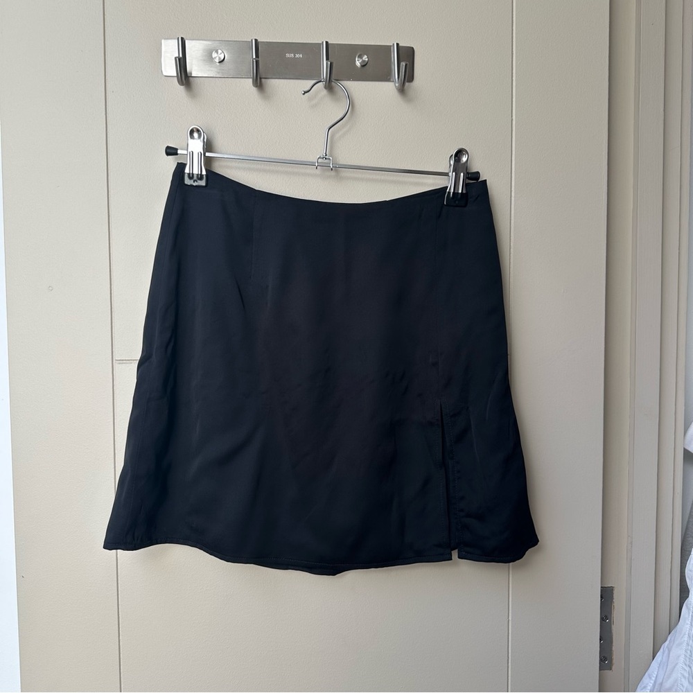 Aritzia Black Mini Skirt with Slit